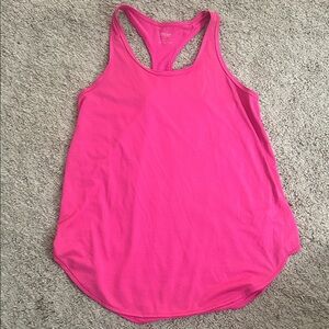 Hot pink racer back tank top